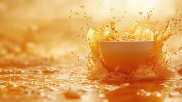 Splash of citrus in a bowl photo