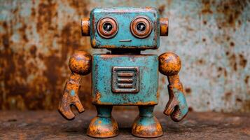 Rusty robot toy photo