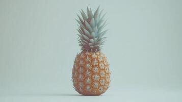 Single pineapple, vibrant colors, studio shot photo