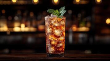 Refreshing iced cocktail photo