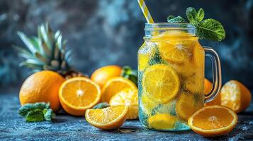 Refreshing Citrus Iced Beverage photo