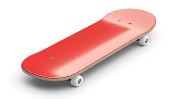 Red skateboard on transparent background photo