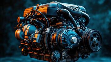 Powerful automotive engine photo