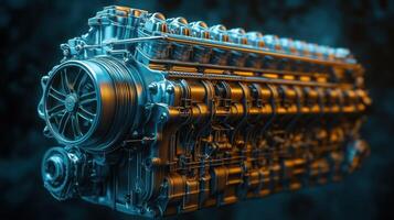 Powerful Engine Close up photo