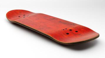 Red skateboard deck photo