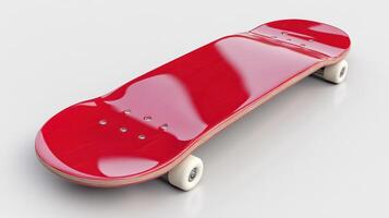 Red Skateboard isolated white photo