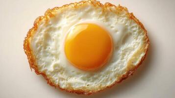 Perfectly cooked fried egg isolated photo