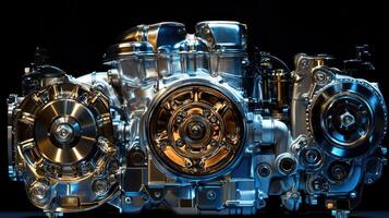 High-tech engine close-up photo