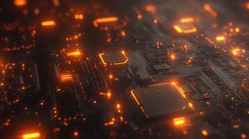Fiery circuit board technology photo