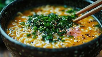 Flavorful noodle soup photo