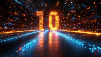 Digital countdown ten photo