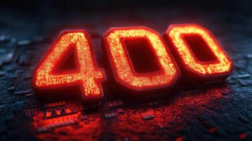 Error 400 digital display photo