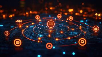 Digital communication network photo