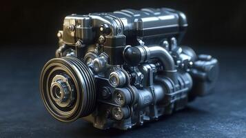 Detailed view of a modern automotive engine photo