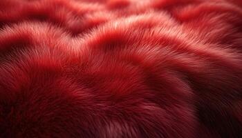 Deep Red Fur Texture Image photo