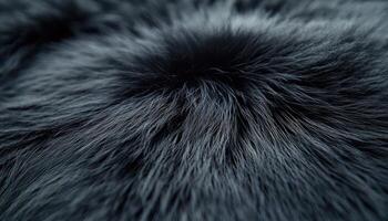 Dark Gray Fur Texture Close Up View photo