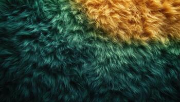 Abstract textured fur in teal and gold hues photo