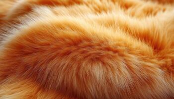 Close up view of ginger cat fur texture photo