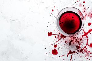 Complex Red Wine Reduction, Copy Space, Food Setting photo