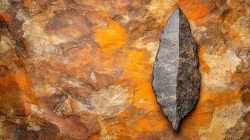 Top view Arrowhead on a vibrant background, plant setting photo