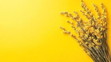Asparagus officinalis on a vibrant background, top view photorealistic plant photo