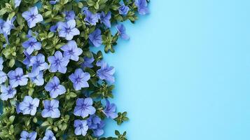 Bellflower dwarf species on a vibrant background, photorealistic top view Bellflower dwarf species flower photo