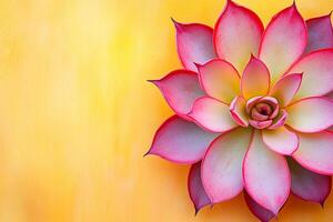 Top view Graptopetalum on a vibrant background, plant setting photo