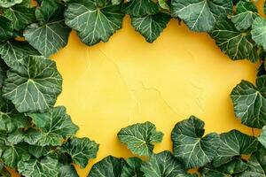 Top view photorealistic Ladys Mantle, flower set on a vibrant background photo