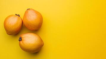 Top view photorealistic Pawpaw, plant set on a vibrant background photo