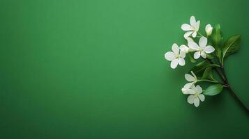 Top view Soapwort on a vibrant background, flower setting photo