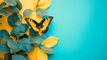 species on a vibrant background, top view photorealistic plant photo