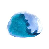 Dynamic blue watercolor splash with glossy pigment and modern brushstroke, perfect for ocean-inspired design, bold art, or minimal creative visuals photo