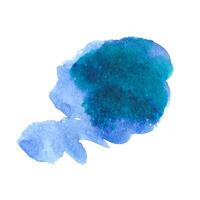 Vibrant blue-green watercolor stain with forest tones and soft diffusion, ideal for botanical themes, deep sea concepts, or natural art compositions photo