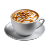 Caramel Nut Cappuccino Recipe against transparent background png