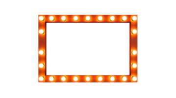 A square frame with lights on it png