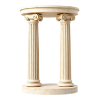A white column with two columns on top png