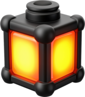 3D Illuminated Cubic Lantern Design png
