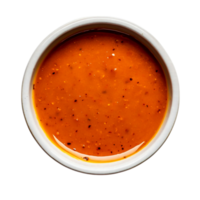 Spicy Red Sauce in a White Bowl for Culinary Use png