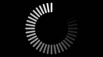Loading circle animation. Round loading animation. White gradient dotted round loading. Loading animation. Transparent background with alpha video