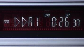 Rewind forward in the counter in a screen of a video