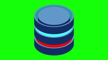 Isometric cloud database animation. Cloud computing and file cloud storage. Modern technology. Motion graphic. 4K animated in isometric. video