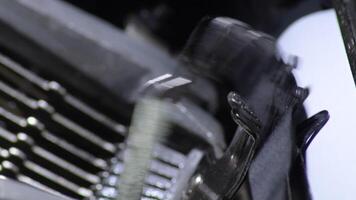 Typo keys of a old qwerty manual typewriter writing a letter video