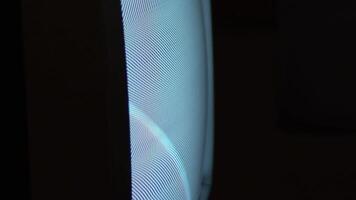 Screen of a old television with flicker and bad noise video