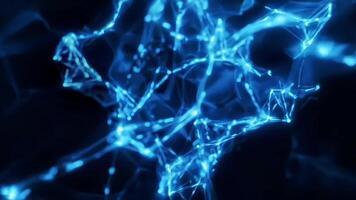 Abstract blue light and lines on a black background video