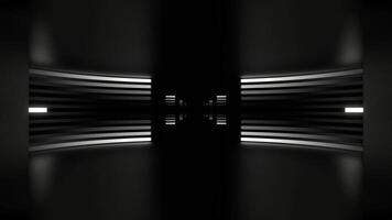 White Neon Circle Equalized Corridor Background VJ Loop in 4K video
