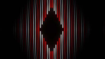 Red and White Neon Lines Moving in Turn Background VJ Loop in 4K video