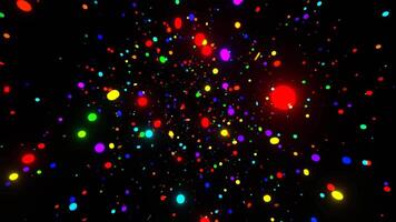 Multicolor Chaotic Particle Motion Background VJ Loop in 4K video