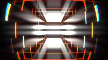 Orange and White Abstract Strobe Machine Background VJ Loop in 4K video