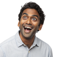 A man is making a funny face with his mouth open png