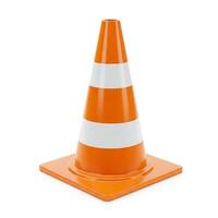 A traffic cone isolated on white photo